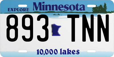 MN license plate 893TNN