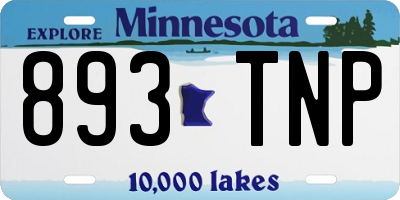 MN license plate 893TNP
