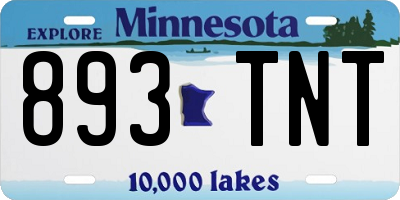 MN license plate 893TNT