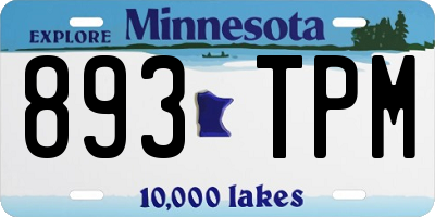 MN license plate 893TPM