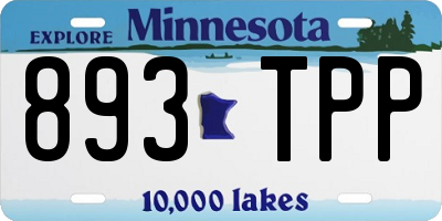 MN license plate 893TPP