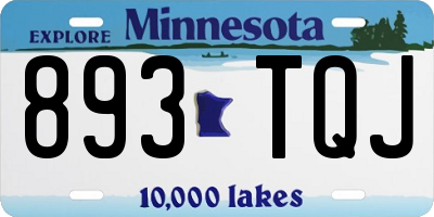 MN license plate 893TQJ