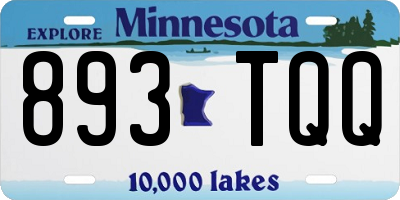 MN license plate 893TQQ