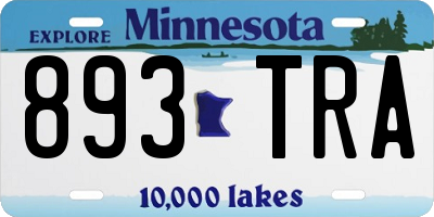 MN license plate 893TRA