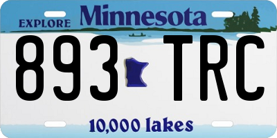 MN license plate 893TRC