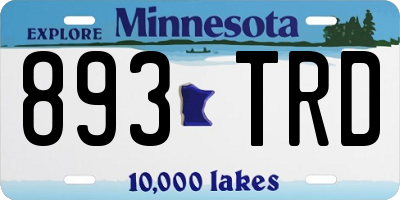 MN license plate 893TRD