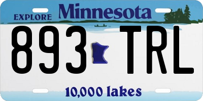 MN license plate 893TRL