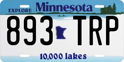 MN license plate 893TRP
