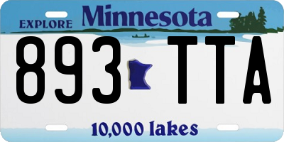MN license plate 893TTA