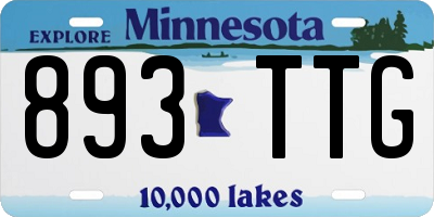 MN license plate 893TTG
