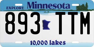 MN license plate 893TTM