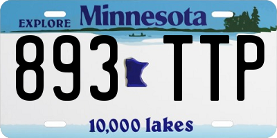 MN license plate 893TTP