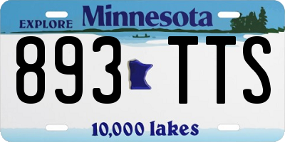 MN license plate 893TTS