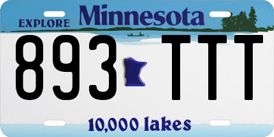 MN license plate 893TTT