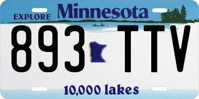 MN license plate 893TTV