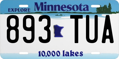 MN license plate 893TUA