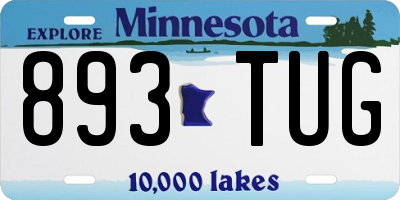 MN license plate 893TUG