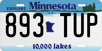 MN license plate 893TUP