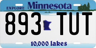 MN license plate 893TUT