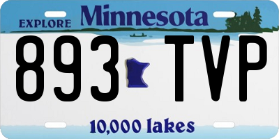 MN license plate 893TVP