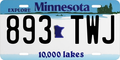 MN license plate 893TWJ