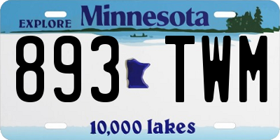 MN license plate 893TWM