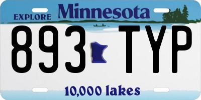 MN license plate 893TYP