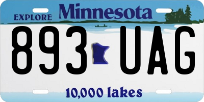 MN license plate 893UAG