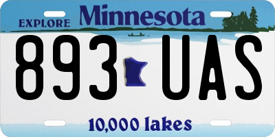 MN license plate 893UAS