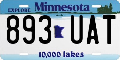 MN license plate 893UAT