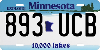MN license plate 893UCB