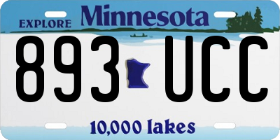 MN license plate 893UCC