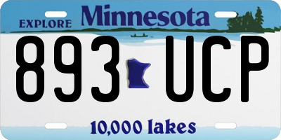 MN license plate 893UCP