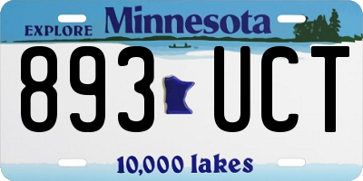 MN license plate 893UCT