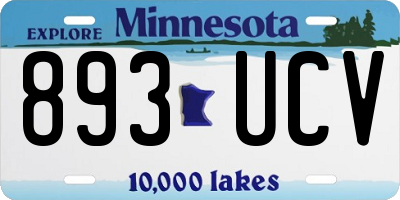 MN license plate 893UCV