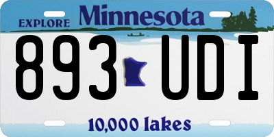 MN license plate 893UDI