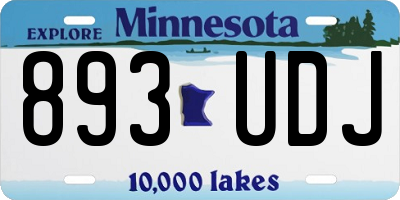 MN license plate 893UDJ