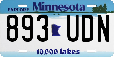 MN license plate 893UDN