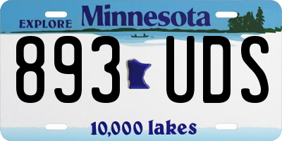 MN license plate 893UDS