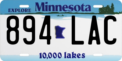 MN license plate 894LAC