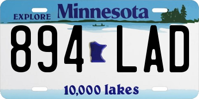 MN license plate 894LAD