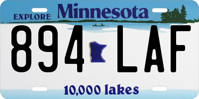 MN license plate 894LAF