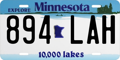 MN license plate 894LAH