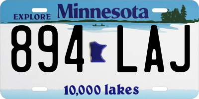 MN license plate 894LAJ