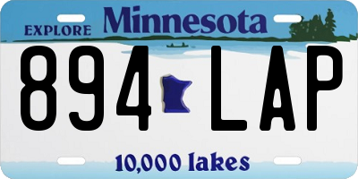 MN license plate 894LAP
