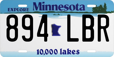 MN license plate 894LBR
