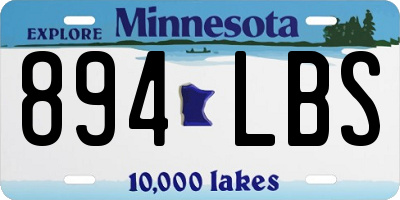 MN license plate 894LBS