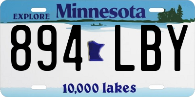 MN license plate 894LBY