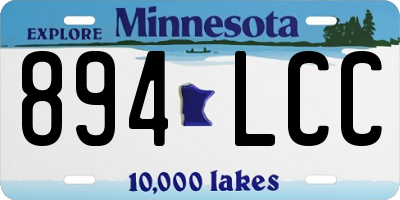 MN license plate 894LCC