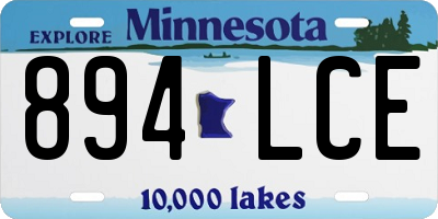 MN license plate 894LCE